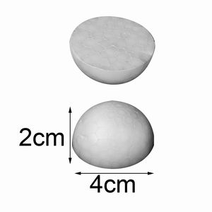 Styropor halve bal 4cm, 10stuks