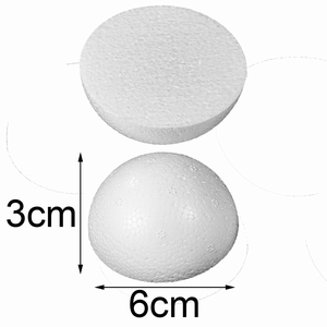 Styropor halve bal 6cm, 10stuks