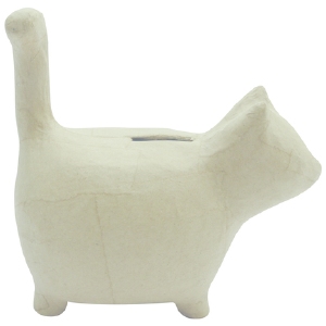 Decopatch AC841C Papier-mache Spaarpot staande Kat