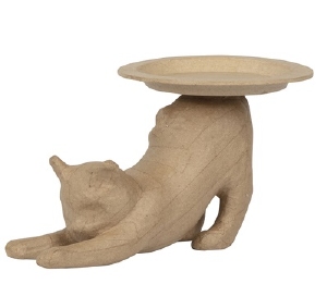 Decopatch AC904C Papier-mache Poes met schaal 22cm hoog