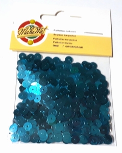 Pailletten glad 5 mm turkoois 0012 Make Me OP=OP