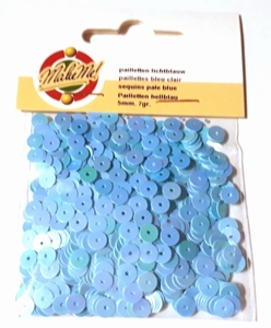 Pailletten glad 5 mm licht blauw 0039 Make Me OP=OP