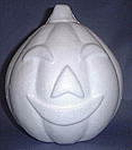 Styropor pompoen 15 cm, ""uivorm""met gezicht VAE610147