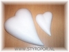 Styropor hart 20cm druppelvorm, vlakke achterkant 24504VAE
