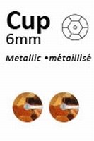 Pailletten 6mm facon, 304 metal antiekgoud