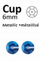 Pailletten 6mm facon, 313 metal blauw