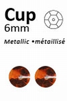 Pailletten 6mm facon, metal brons 305