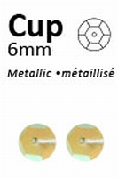 xPailletten 6mm facon, 412 metal geel-pastel