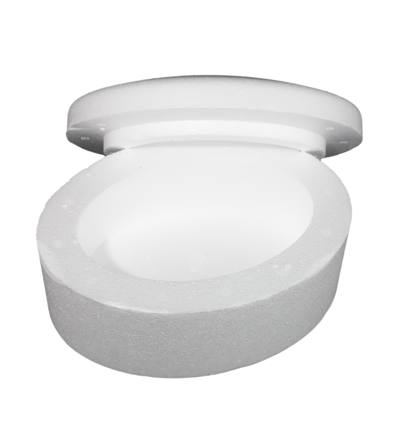Styropor doosje Ovaal 15,5x11,5x7,5cm
